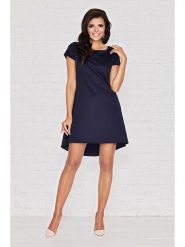 INFINITE YOU Sukienka w kolorze granatowym rozmiar: XL. Niebieskie sukienki Infinite You, xl, bez wzorów, bez kołnierzyka, bez ramiączek, mini. Za 43.99 zł.