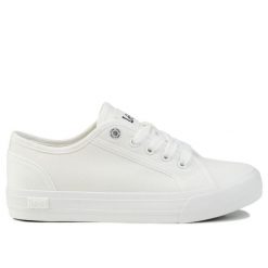 Buty damskie trampki sportowe Lee AVA C WOMEN LOW. Białe trampki Lee, bez wzorów, z jeansu, biznesowe, bez zapięcia. Za 129.00 zł.