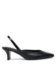 Calvin Klein Sandały HW0HW02267 Czarny. Czarne sandały Calvin Klein, bez wzorów, ze skóry, bez obcasa, na słupku, bez zapięcia. Za 699.99 zł.
