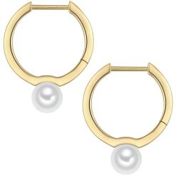 Rafaela Donata Kolczyki z Srebra Sterling w zlocie z perla muszlowa 1 ct Damski. Białe kolczyki Rafaela Donata, z perłą, pozłacane. Za 259.99 zł.