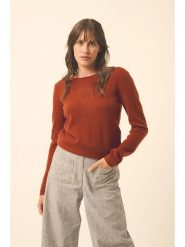 Just Cashmere Kaszmirowy sweter w kolorze jasnobrązowym rozmiar: S. Brązowe swetry Just Cashmere, s, bez wzorów, z kaszmiru, bez ramiączek. Za 361.99 zł.