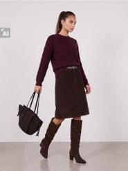 Sweter z ażurowymi rękawami, z domieszką wełny - bordowy. Czerwone swetry Sinsay, l, w ażurowe wzory, z wełny, bez ramiączek. Za 49.99 zł.