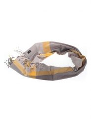 Buff Szal-koło w kolorze szaro-żółtym - (D)105 x (S)36 cm rozmiar: onesize. Szare szaliki i kominy Buff, bez wzorów, z materiału. Za 92.42 zł.
