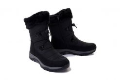 RIEKER TEX M9683-00 black, śniegowce damskie. Czarne śniegowce Rieker, bez wzorów, bez zapięcia. Za 419.90 zł.