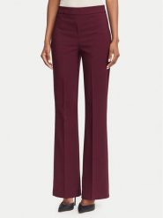Rinascimento Spodnie materiałowe CFC0130135003 Bordowy Flare Fit. Czerwone spodnie materiałowe Rinascimento, bez wzorów, z materiału. Za 469.99 zł.
