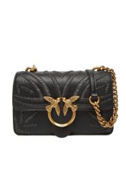 PINKO Torebka Love One Mini Cl PE 25 PLTT 100059 A2C3 Czarny. Czarne kopertówki Pinko, bez wzorów, ze skóry, wizytowe, bez dodatków. Za 1,569.00 zł.