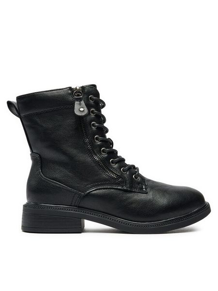 Clara Barson Trzewiki WYL3560-2 Czarny. Czarne botki Clara Barson, bez wzorów, ze skóry, bez obcasa, na płaskiej podeszwie, bez zapięcia. Za 159.99 zł.