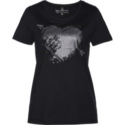 T-shirt z brokatowym nadrukiem bonprix czarno-srebrny. T-shirty marki 4f. Za 34.99 zł.