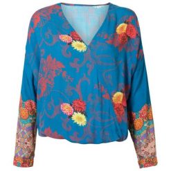 Desigual Bluzka Damska Blus Fantasio S Niebieski. Bluzki marki Desigual. Za 299.00 zł.