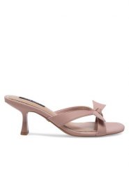 Nine West Klapki WFA2668-1 Różowy. Czerwone klapki Nine West, bez wzorów, z syntetyku, bez obcasa, bez zapięcia. Za 229.99 zł.