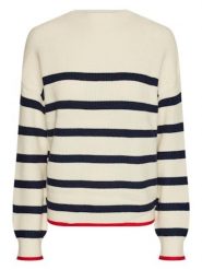 Pieces Sweter w kolorze kremowo-czarnym rozmiar: S. Brązowe swetry Pieces, s, bez wzorów, ze splotem, bez ramiączek. Za 83.42 zł.