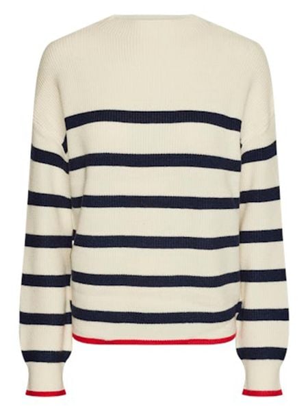 Pieces Sweter w kolorze kremowo-czarnym rozmiar: S. Brązowe swetry Pieces, s, bez wzorów, ze splotem, bez ramiączek. Za 91.99 zł.