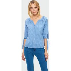 Bawełniana bluzka z wiązaniem. Bluzki Greenpoint. Za 59.99 zł.