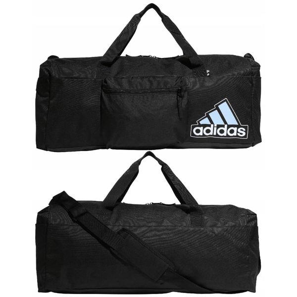 Torba Adidas Essentials Seasonal Duffel sportowa. Czarne torby sportowe adidas, bez wzorów. Za 127.30 zł.