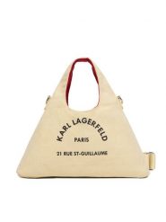 KARL LAGERFELD Torebka B1W50016 Beżowy. Brązowe torebki klasyczne KARL LAGERFELD, bez wzorów, z materiału, bez dodatków. Za 339.99 zł.