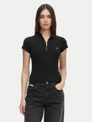Calvin Klein Jeans T-Shirt LV047G240G Czarny Slim Fit. Czarne t-shirty Calvin Klein Jeans, s, bez wzorów, z bawełny, bez kołnierzyka, bez ramiączek. Za 209.99 zł.