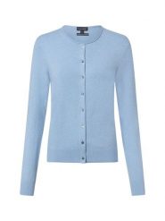 Franco Callegari Kardigan damski z zawartością kaszmiru Kobiety niebieski marmurkowy, S. Niebieskie swetry Franco Callegari, s, bez wzorów, z bawełny, bez ramiączek. Za 299.95 zł.