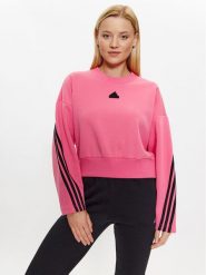 Adidas Bluza Future Icons 3-Stripes Sweatshirt IL3054 Różowy Loose Fit. Czerwone bluzy bez kaptura adidas, xs, bez wzorów, z bawełny, bez kaptura, na fitness i siłownię. Za 169.99 zł.