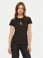 Calvin Klein Jeans T-Shirt Gradient J20J224982 Czarny Slim Fit. Czarne t-shirty Calvin Klein Jeans, xs, bez wzorów, z bawełny, bez kołnierzyka, bez ramiączek. Za 99.99 zł.