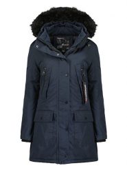 Geographical Norway Parka "Corta" w kolorze granatowym rozmiar: M. Niebieskie płaszcze Geographical Norway, m, bez wzorów, bez kaptura. Za 428.07 zł.
