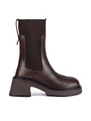 Gino Rossi Sztyblety AMI-01W4-002 Brązowy. Brązowe botki Gino Rossi, bez wzorów, bez obcasa, na płaskiej podeszwie, bez zapięcia. Za 279.99 zł.