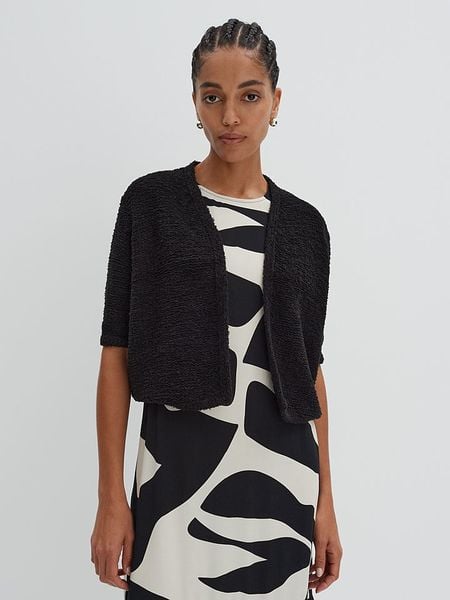 Someday Kardigan w kolorze czarnym rozmiar: 38. Czarne swetry someday., bez wzorów, z bawełny, bez ramiączek. Za 218.57 zł.