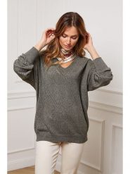 Joséfine Sweter "Chola" w kolorze khaki rozmiar: XL. Brązowe swetry Joséfine, xl, bez wzorów, z kaszmiru, bez ramiączek. Za 180.06 zł.