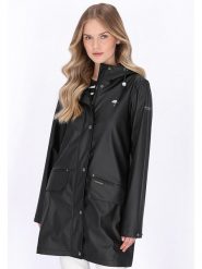 Schmuddelwedda Płaszcz przeciwdeszczowy w kolorze czarnym rozmiar: XS. Czarne kurtki przeciwdeszczowe Schmuddelwedda, xs, bez wzorów, sportowe, bez kaptura. Za 208.99 zł.