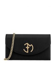 Eva Minge Torebka BELLIS-CS10232 Czarny. Czarne listonoszki Eva Minge, bez wzorów, z materiału, bez dodatków. Za 299.99 zł.