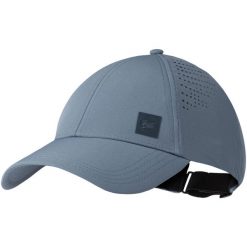 Czapka z daszkiem Summit Cap Stone Blue UPF 50. Niebieskie czapki z daszkiem Buff, bez wzorów, z materiału, sportowe. Za 130.99 zł.
