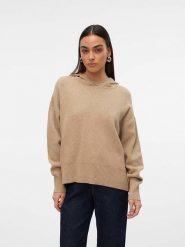 Vero Moda Sweter w kolorze karmelowym rozmiar: XL. Brązowe swetry Vero Moda, xl, bez wzorów, bez ramiączek. Za 83.62 zł.