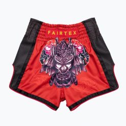 Spodenki bokserskie dziecięce Fairtex Boxing Shorts BSK2108 "Silent Warrior". Czerwone szorty FAIRTEX, bez wzorów, sportowe. Za 279.99 zł.