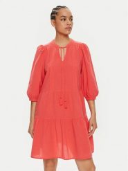 Vero Moda Sukienka letnia Pretty 10279712 Czerwony Regular Fit. Czerwone sukienki Vero Moda, m, bez wzorów, z bawełny, bez kołnierzyka, bez ramiączek. Za 239.99 zł.