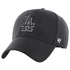 Czapka z daszkiem dla dorosłych 47 Brand MLB Los Angeles Dodgers Cap. Czarne czapki z daszkiem 47 Brand, bez wzorów, sportowe. Za 109.99 zł.