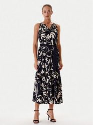Tatuum Sukienka letnia Orokono T2508.208 Granatowy Relaxed Fit. Niebieskie sukienki Tatuum, bez wzorów, z wiskozy, bez kołnierzyka, bez ramiączek. Za 379.99 zł.