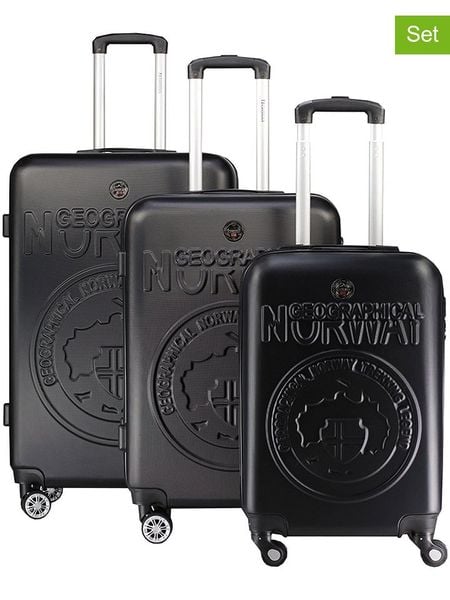 Geographical Norway 3-częściowy zestaw "Stanislaseo" w kolorze czarnym rozmiar: onesize. Czarne walizki Geographical Norway. Za 347.99 zł.