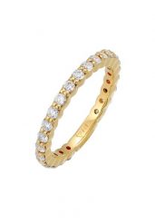 Elli Damska obrączka Memoire mieniąca się kryształami w srebrze próby 925 Sterling Silver Pierścionki 1 ct Damski. Szare pierścionki Elli, z cyrkonią, srebrne. Za 368.99 zł.