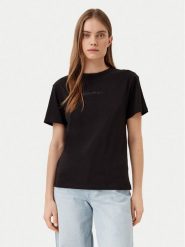 Calvin Klein T-Shirt K20K208294 Czarny Regular Fit. Czarne t-shirty Calvin Klein, m, bez wzorów, z bawełny, bez kołnierzyka, bez ramiączek. Za 139.99 zł.