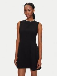 Eleh Sukienka koktajlowa ESS250283 Czarny Regular Fit. Czarne sukienki Eleh, l, bez wzorów, z syntetyku, wizytowe, bez kołnierzyka, bez ramiączek. Za 319.99 zł.