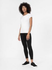 4F Legginsy dzianinowe damskie - czarne XS. Czarne legginsy 4f, bez wzorów, z bawełny, sportowe. W wyprzedaży za 59.99 zł.