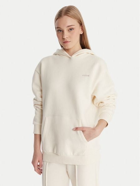 Guess Bluza V6RQ14 K9V31 Écru Regular Fit. Białe bluzy Guess, l, z aplikacjami, z bawełny, bez kaptura. Za 230.99 zł.