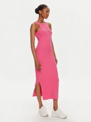 Pieces Sukienka codzienna Ruka 17136447 Różowy Slim Fit. Czerwone sukienki Pieces, na co dzień, l, bez wzorów, z bawełny, bez kołnierzyka, bez ramiączek, proste. Za 79.99 zł.