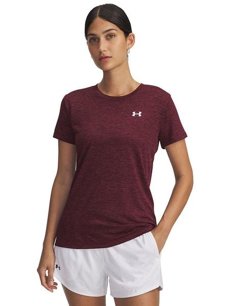 Under Armour Koszulka sportowa "Twist" w kolorze fioletowym rozmiar: M. Różowe t-shirty sportowe Under Armour, m, bez wzorów, z materiału, bez ramiączek, outdoorowe. Za 96.83 zł.