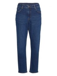 MOSS COPENHAGEN Dżinsy "Evolet Rikka" - Tapered fit - w kolorze niebieskim rozmiar: M. Niebieskie jeansy Moss Copenhagen, m, bez wzorów, klasyczne. Za 132.05 zł.