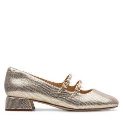 Półbuty Clarks. Żółte półbuty wsuwane Clarks, bez wzorów, bez obcasa, na obcasie. Za 429.99 zł.