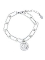 MOODE Bransoletka "Lindsey" z zawieszką rozmiar: onesize. Szare bransoletki MOODE, ze stali. Za 39.99 zł.