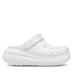 Klapki Crocs. Białe klapki Crocs, bez wzorów, bez obcasa, bez zapięcia. Za 339.99 zł.