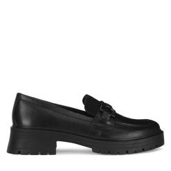 Mokasyny Lasocki. Czarne mokasyny Lasocki, bez wzorów. Za 239.99 zł.