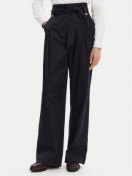 Barbour Spodnie materiałowe Elsie LTR0385NY99 Granatowy Wide Leg. Niebieskie spodnie materiałowe Barbour, bez wzorów, z bawełny. Za 389.99 zł.