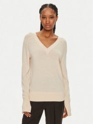 Calvin Klein Sweter K20K207573 Beżowy Regular Fit. Brązowe swetry Calvin Klein, m, bez wzorów, z wełny, bez ramiączek. Za 299.99 zł.